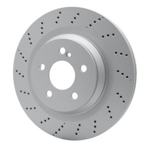 Mercedes-Benz CL550 Brake Rotor (1) - Rear - R1 Concepts - GEOSPEC Coated Rotor - Drilled - `10-`14